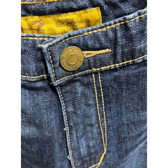 Seven7 Women's Jeans Size 8 Flare Dark Wash Blue Denim Jeans Western Rodeo - Picture 5 of 10